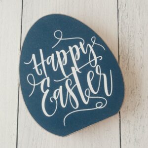 Navy-blue-Happy-Easter-wooden-egg