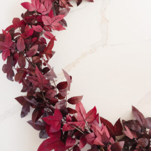 Dark Plum/Reddish Leaf Garland (for 24" inch wreath)