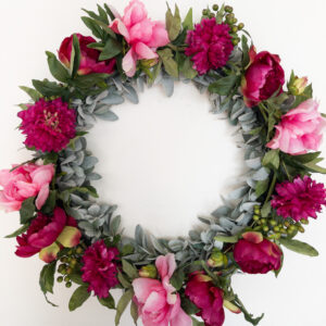 Real Feel Peony and Hibiscus 5' Luxury Garland (Made to fit our 24" wreath base)