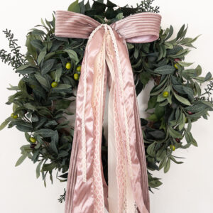 Light Blush Bow with long ribbon tails