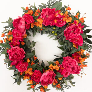 Raspberry Tangerine Floral Section