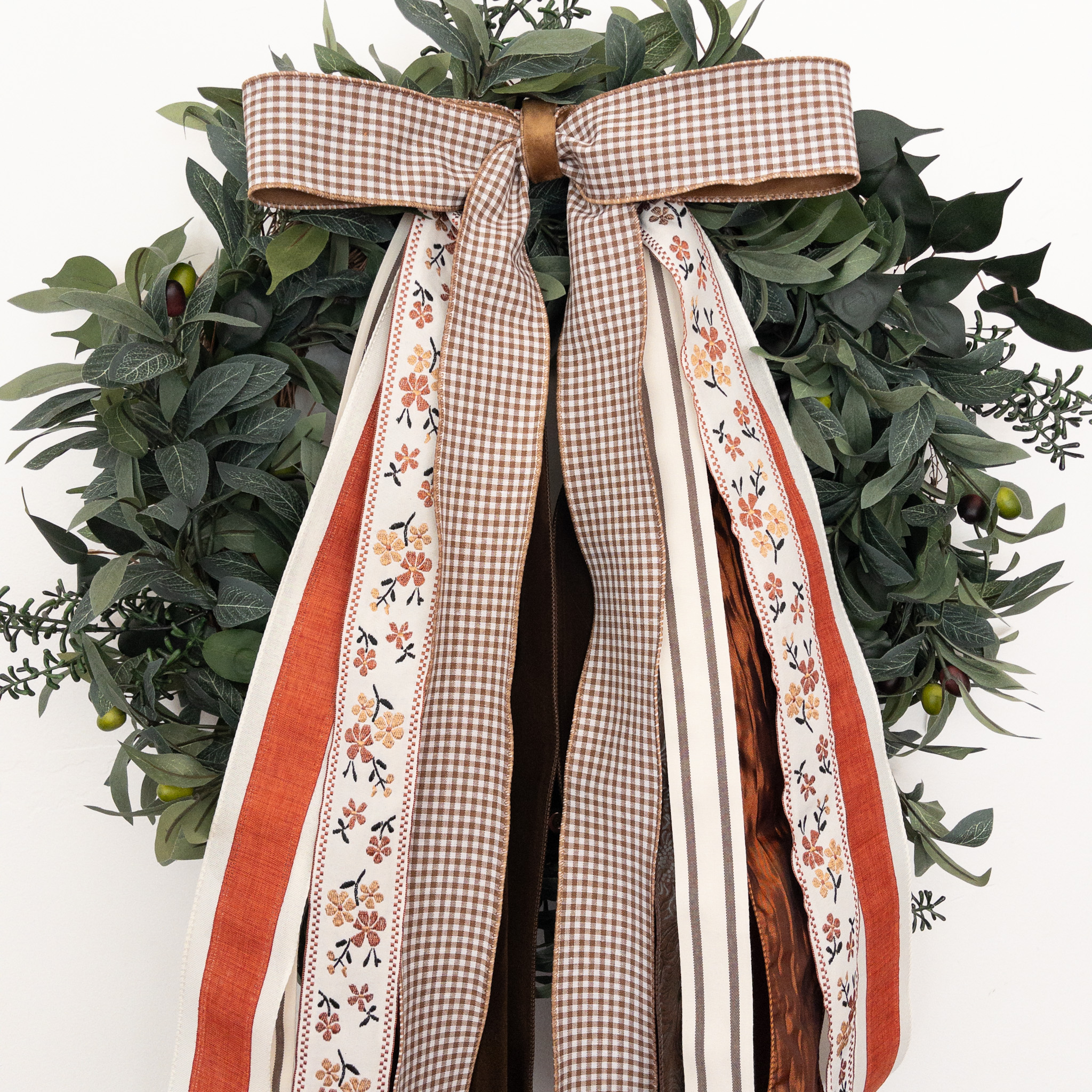 Gingham Velvet Long Ribbons Set