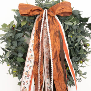 Fall Floral Long Ribbon Set with Bow